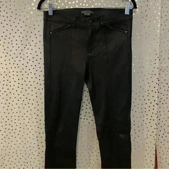 Vince Black Leather Jeans - Picture 4 of 12